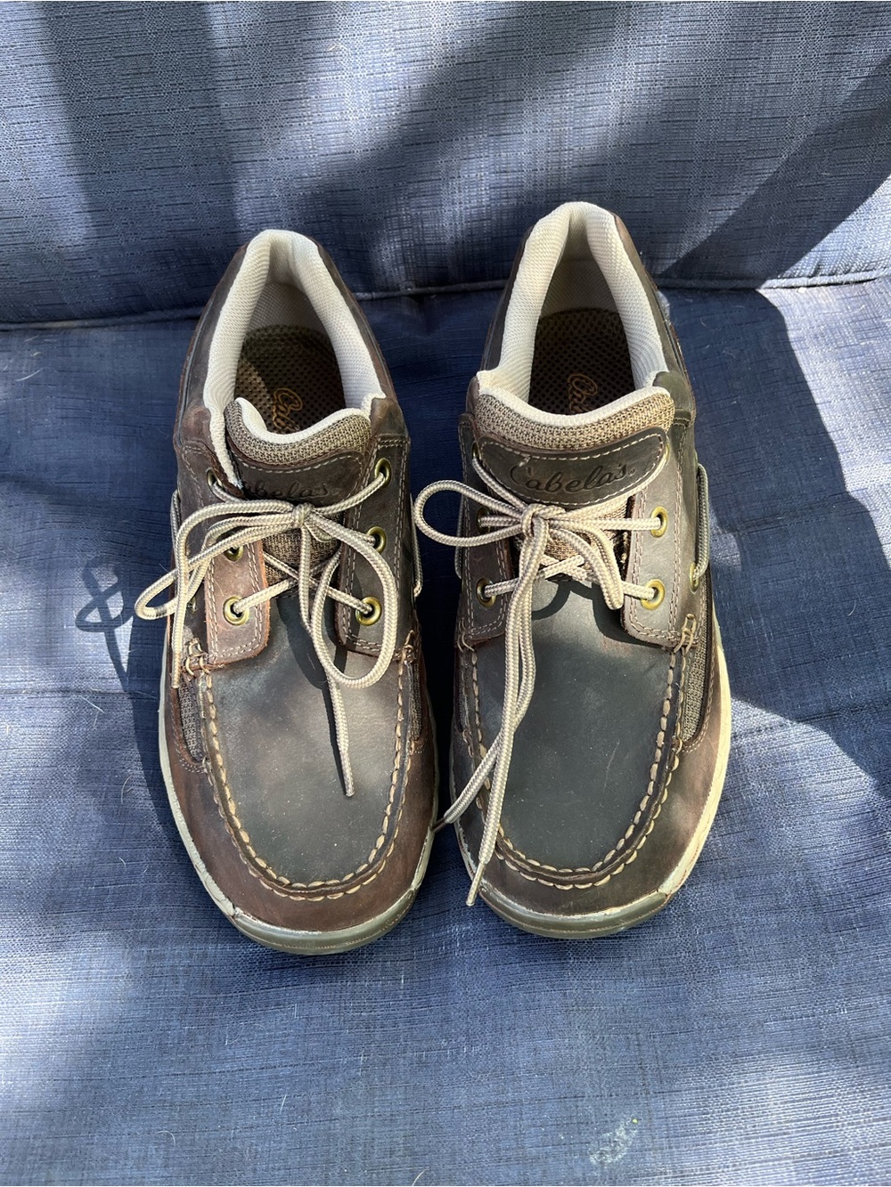 Cabela's Men's Brown Leather Boat Shoes